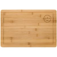 Los mejores  - ROSMARINO Tabla de Cortar Cocina de Bambú 45x30x2 cm - Tabla Cocina con Ranura para Jugos